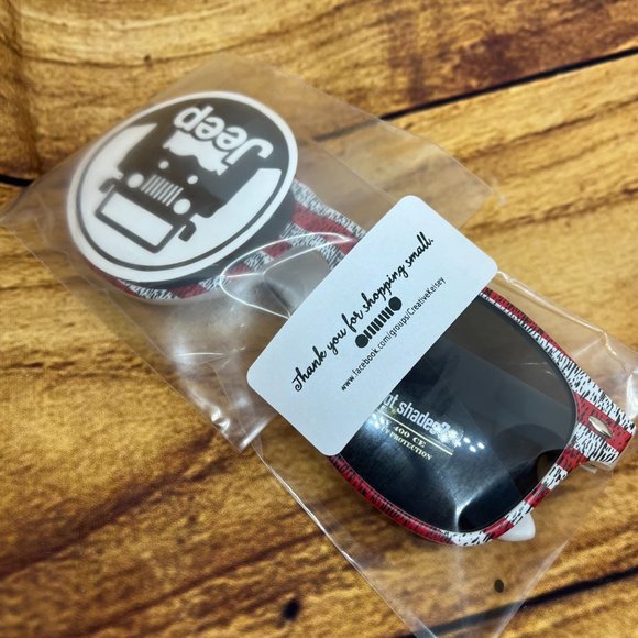 Jeep Sunglasses American Flag Forth of July Red White Blue USA NEW Custom Made - Picture 7 of 14